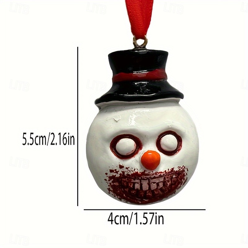 Easter Horror Resin Decorations Halloween Bloody Gingerbread Man Outdoor Decorations Hanging4