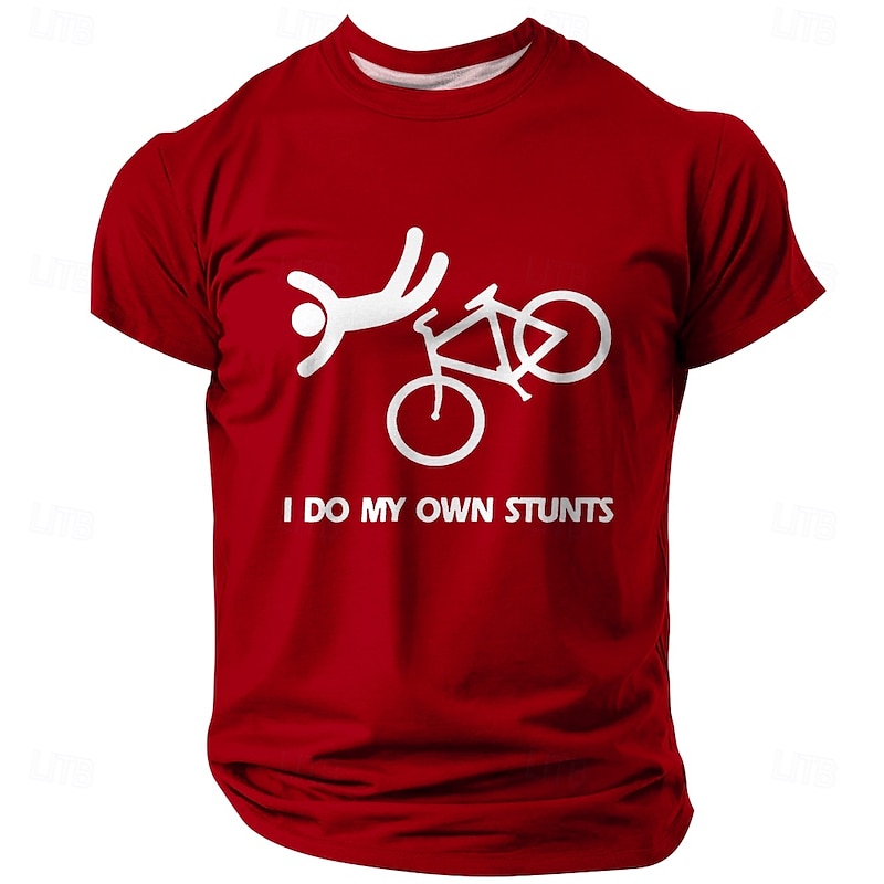 Men's Funny I Do My Own Stunts T Shirt Short Sleeve T shirt 3D Print Crew Neck Shirt Fashion Daily Basic Street Casual Daily Summer Spring All Seasons Clothing2