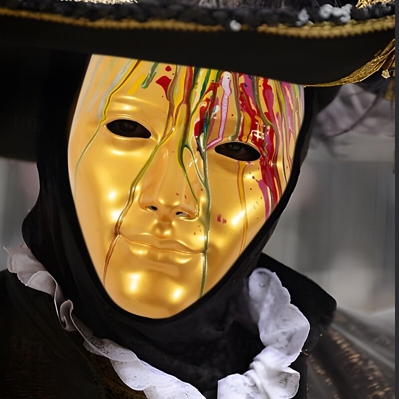 Halloween Venetian Mask Scary Full Face Adults' Men's Halloween Carnival Performance Party Masquerade Easy Halloween Costumes Dress Up4