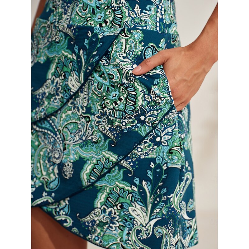 Women's Golf Skirts Forest Green Rose Red Skirt Ladies Golf Attire Clothes Outfits Wear Apparel3