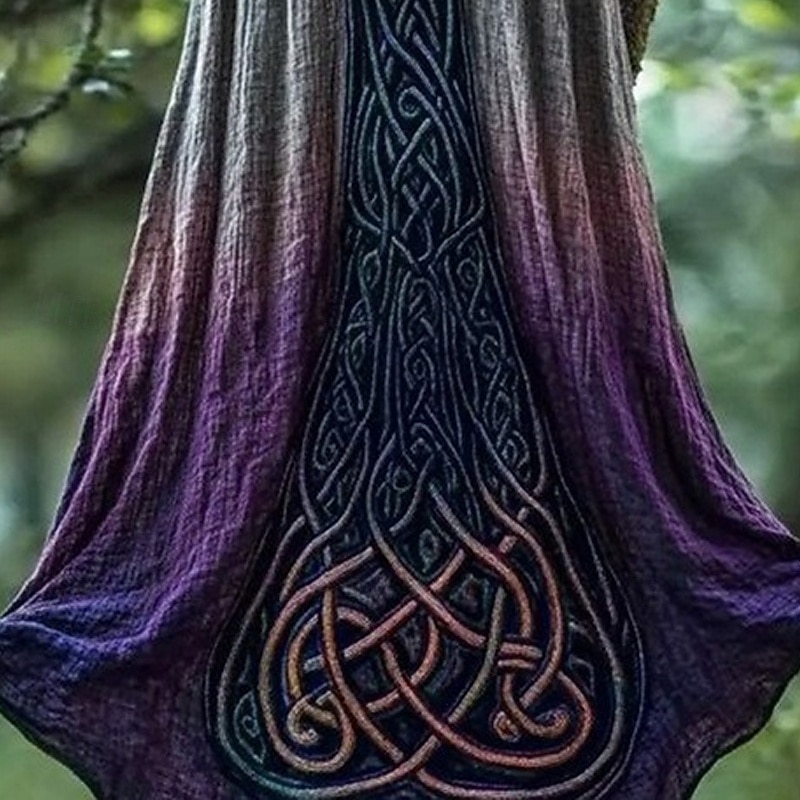 Women's Midi Dress Casual Dress Swing Dress Summer Dress Boho Dress Vintage Fashion Daily Beach Weekend Regular Fit Graphic Sleeveless Crew Neck Purple Summer Spring3