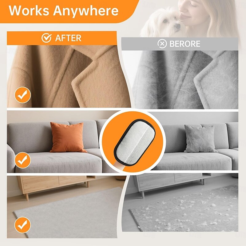 Pet hair Remover Electrostatic Gloves Static Removal Gloves for Pet Hair, Reusable Pet Grooming Gloves for Washing, Double-Sided Cat Dog Grooming Gloves for Deshedding2