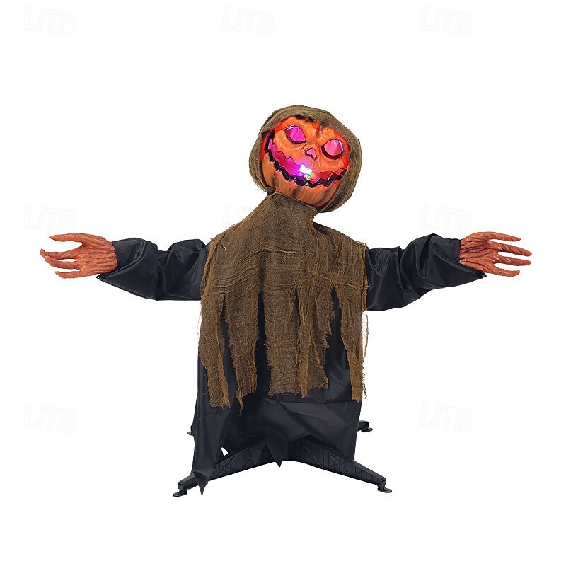 Animated Pumpkin Ghost Halloween Pumpkin Ghost Outdoor Halloween Hanging Decoration Outdoor Decorations for Lawn Porch2