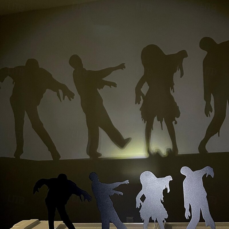 Halloween Shadow Caster, Metal Art Decor, Witches Yard Signs, Spooky Metal Stakes for Outdoor Decor3