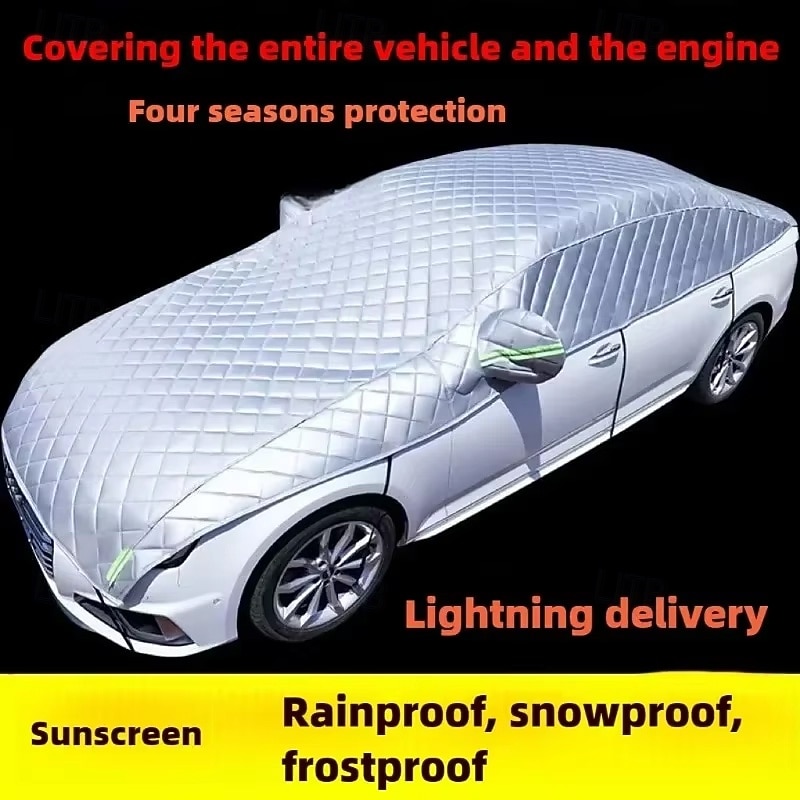 Car Cover Against Hail Outdoor Full Cover Rain Sun UV Protection Universal Cotton Suitable For Various Adverse Weather Condition4