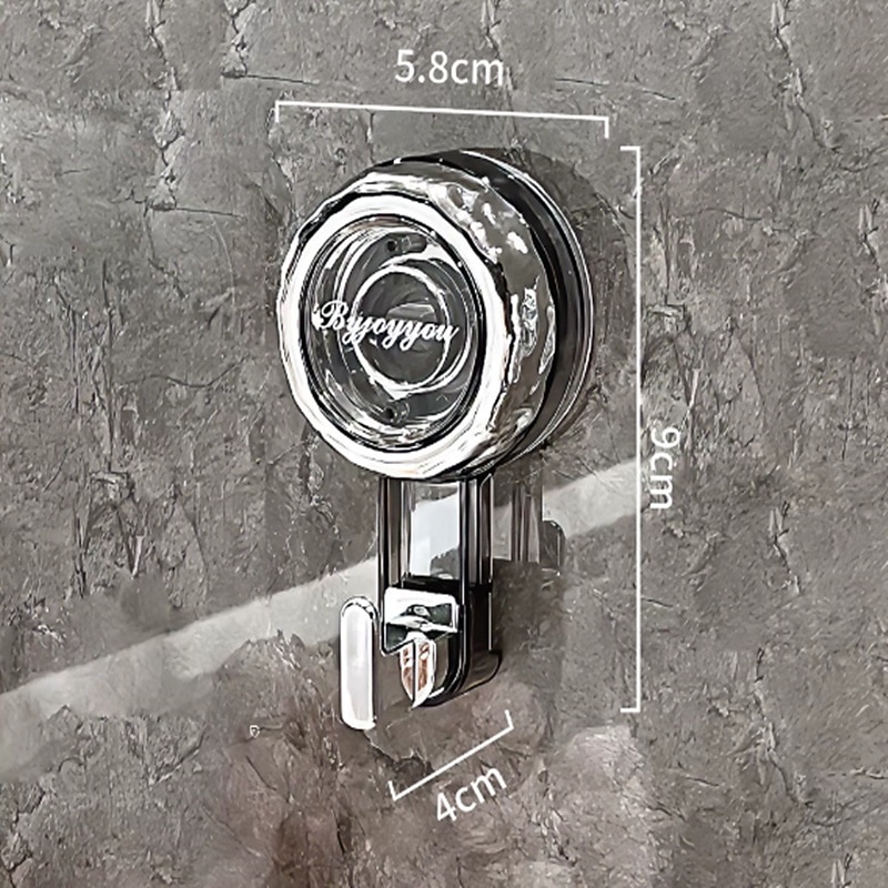 3pcs Corrugated Suction Cup Hooks Bathroom Wall Mounted Storage Rack, No Drilling Shower Shelf for Toiletries & Cosmetics3