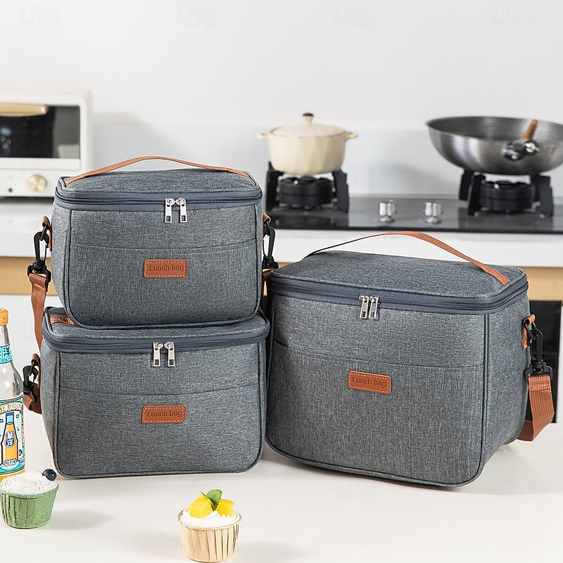 Lunch Bag for Women and Men for Back to School Office Picnic Hiking Beach Portable Insulated Tote with Thick Aluminum Foil Long Lasting Freshness Crossbody Cooler Bag