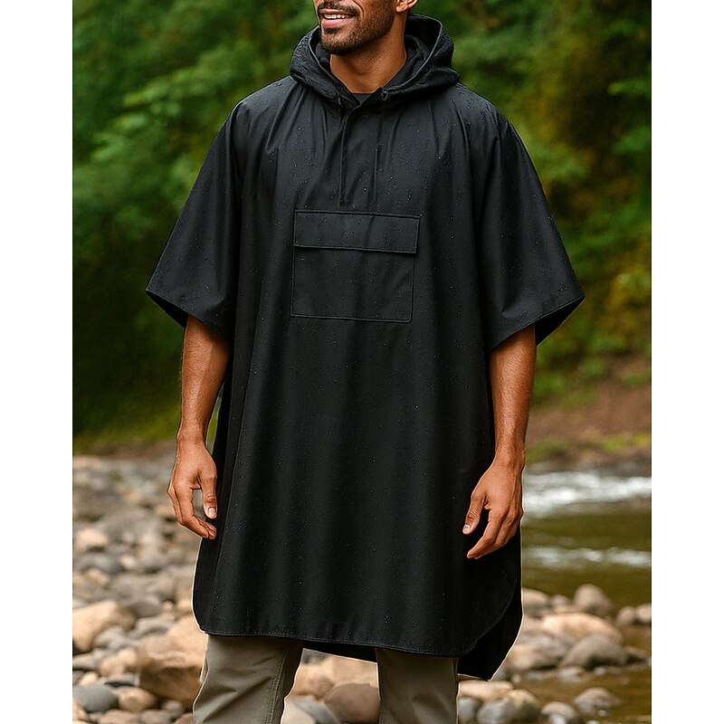 Men's Women's waterproof jacket rain coat Outdoor Waterproof Hiking Outfits Hiking Clothes Summer Spring Raincoat Camping / Hiking / Caving Running Solid Color Black Yellow Army Green