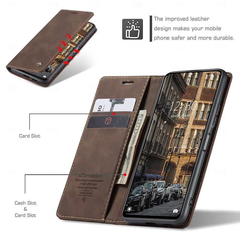 Phone Case For Xiaomi Universal Wallet Case Flip Cover Kickstand Shockproof TPU PU Leather3