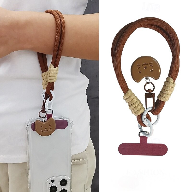 New Fashion Cat Fish Bone Pendant Hanging Rope Short Wrist Braided Rope Tourist Mountaineering Hand Rope