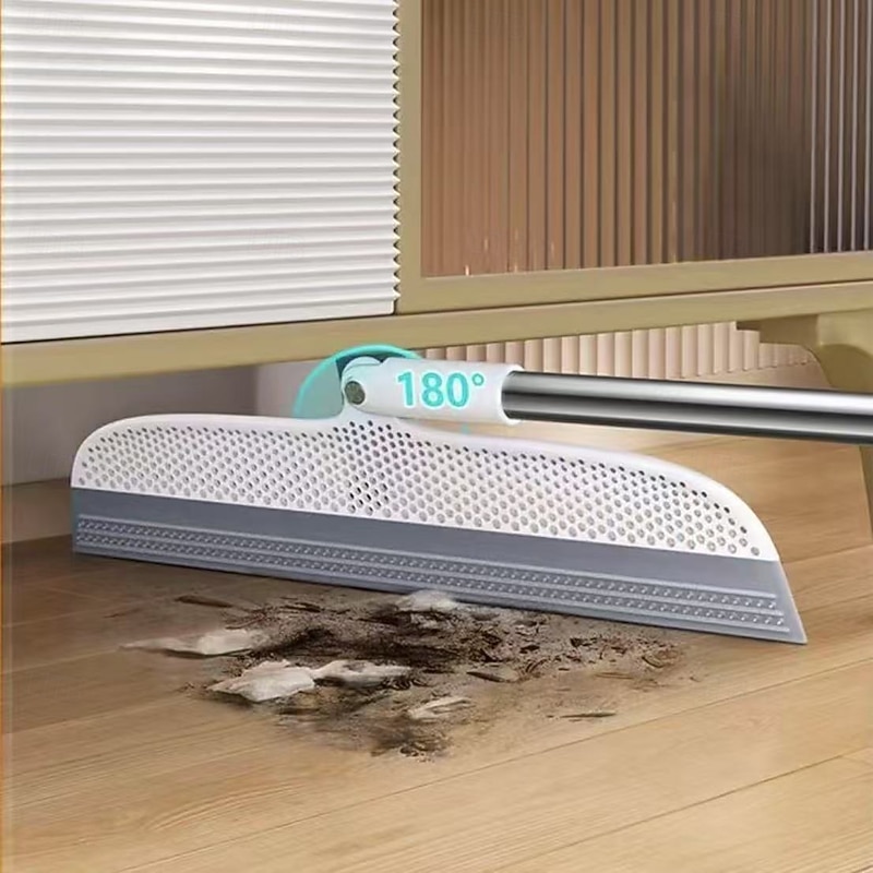 Magic Broom Floor Squeegee for Bathroom, Window & Tile – Multifunctional Water Scraper and Hair Remover for Glass, Floor, Pet Hair, and Dust Cleaning3