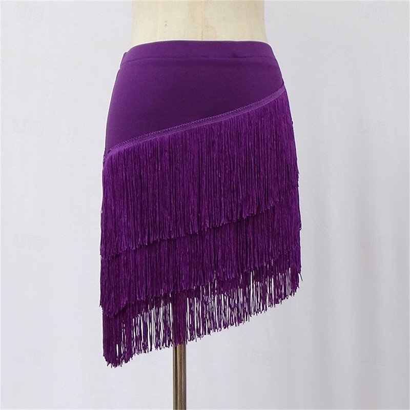 Women's Latin Dance Sequin Fringe Pants – Long Wide-Leg Trousers for Ballroom/Standard, Jitterbug & Square Dance Performance/Practice4