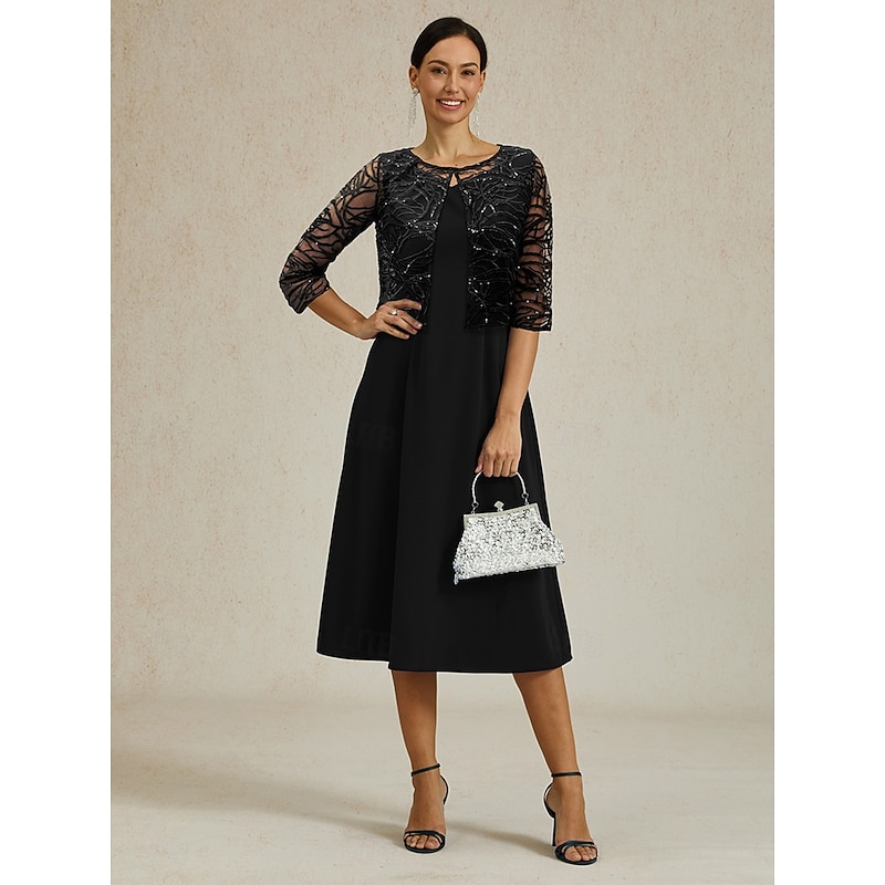 Women's Shrugs Graphic Abstract Elegant Stylish Formal Crew Neck Black Summer4