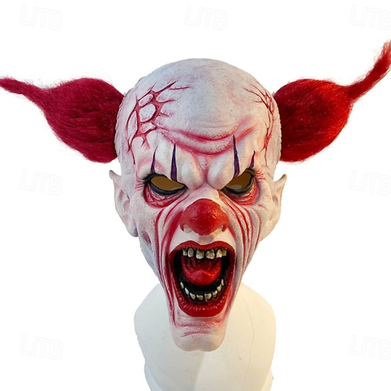 Joker Clown Halloween Mask Creepy Clowns Scary Full Head Adults' Men's Women's Halloween Carnival Performance Party Easy Halloween Costumes Dress Up2