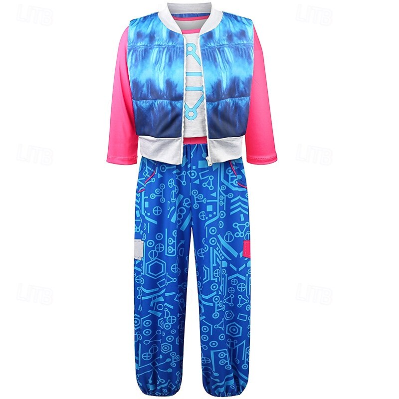 Zombie School Zombies 4 Addison Costume Fancy Dress Movie Cosplay for Girls' Kids Halloween Carnival Performance Comic Con Anime Expo2