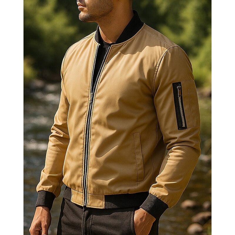 Men's Windbreaker Hiking Jacket rain coat Outdoor Waterproof Windproof Lightweight Hiking Outfits Hiking Clothes Spring Autumn / Fall Top Camping / Hiking / Caving Running Black Burgundy Green3