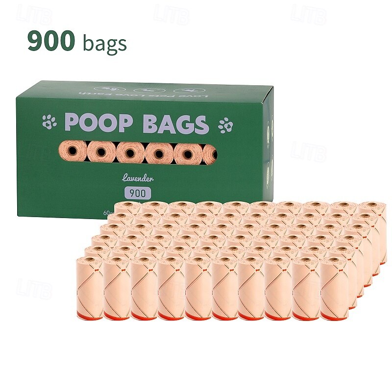 New Environmentally Friendly Recyclable Dog Poop Bag Portable Storage Bag With Hands-Free Clip Pet Waste Bag 60 Rolls