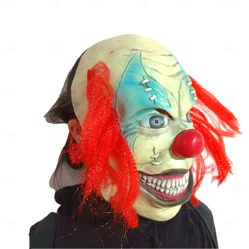 Joker Clown Halloween Mask Horror Creepy Clowns Scary Full Face Adults' Men's Women's Unisex Halloween Carnival Performance Party Easy Halloween Costumes Dress Up4