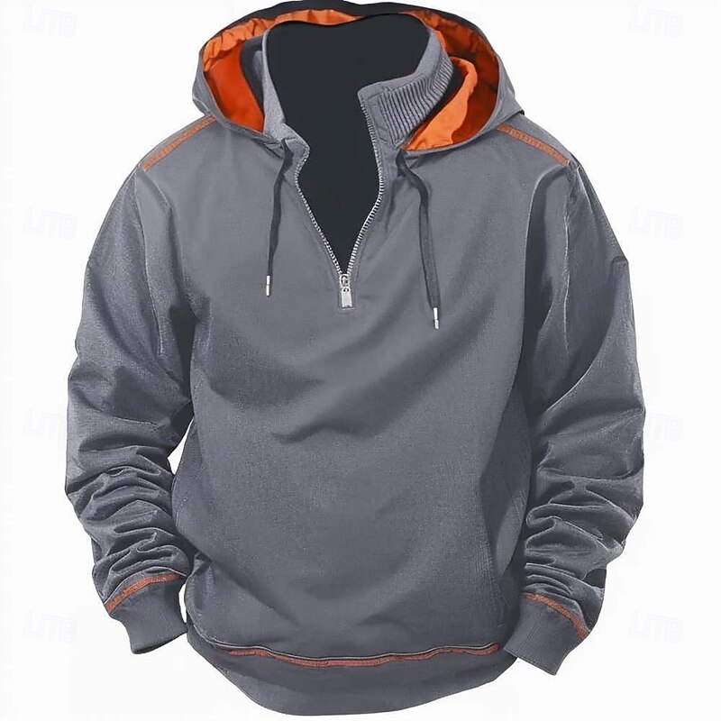 Men's Hoodie Full Zip Hoodie Tactical Black Army Green Blue Gray Hooded Color Block Patchwork Sports & Outdoor Daily Holiday Streetwear Cool Casual Fall & Winter All Seasons Clothing Apparel Hoodies3