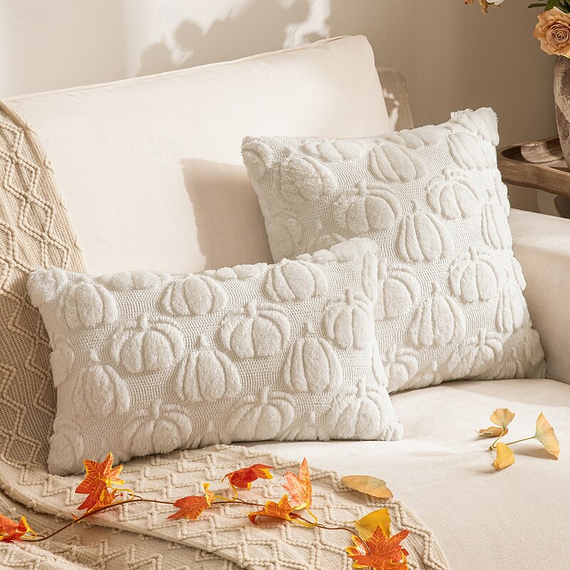 1 pcs Halloween Pillow Cover, Thanksgiving Pumpkin Casual Square Zipper Traditional Classic2