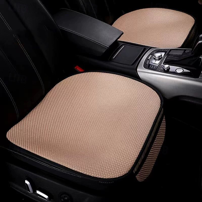 2pcs Summer Car Seat Cover Breathable Ice Silk Four Seasons Car Seat Cushion Protector Pad Front Pad Fit for Most Cars3