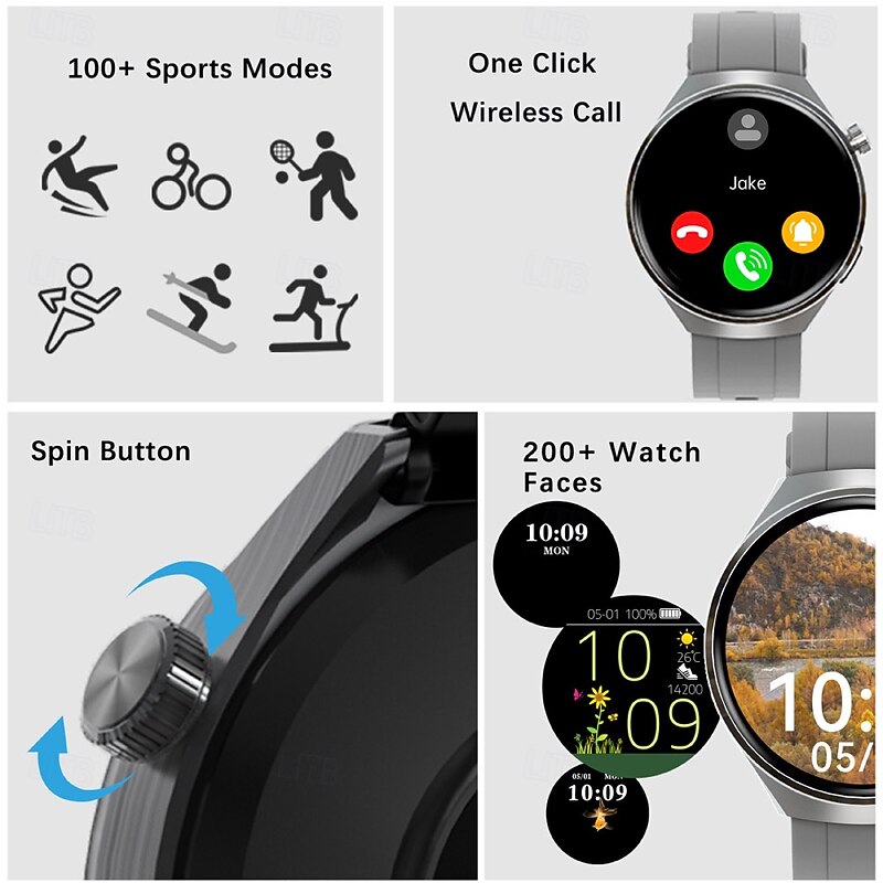 New Smart Watch Women Men Bluetooth Call Watch 3D Dynamic Dial Sport Fitness Bracelet AI Voice Sleep Health Smartwatch Lady4