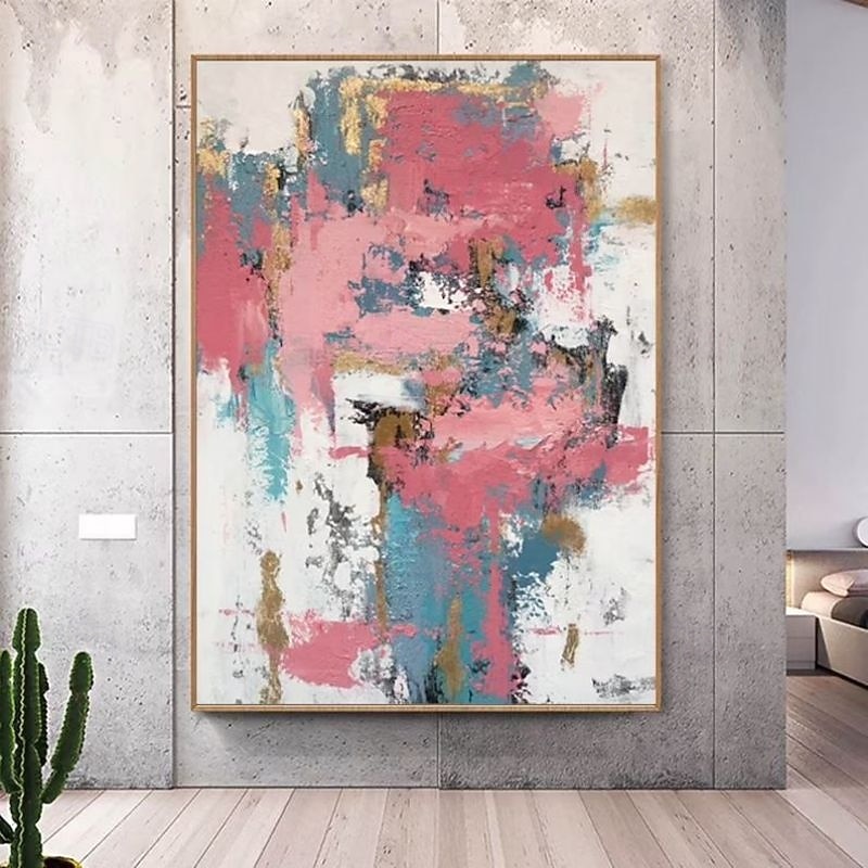 Handmade Oil Paintings Canvas Wall Art Decoration Modern Abstract Colour Painting for Home Decor Rolled Frameless Unstretched Painting