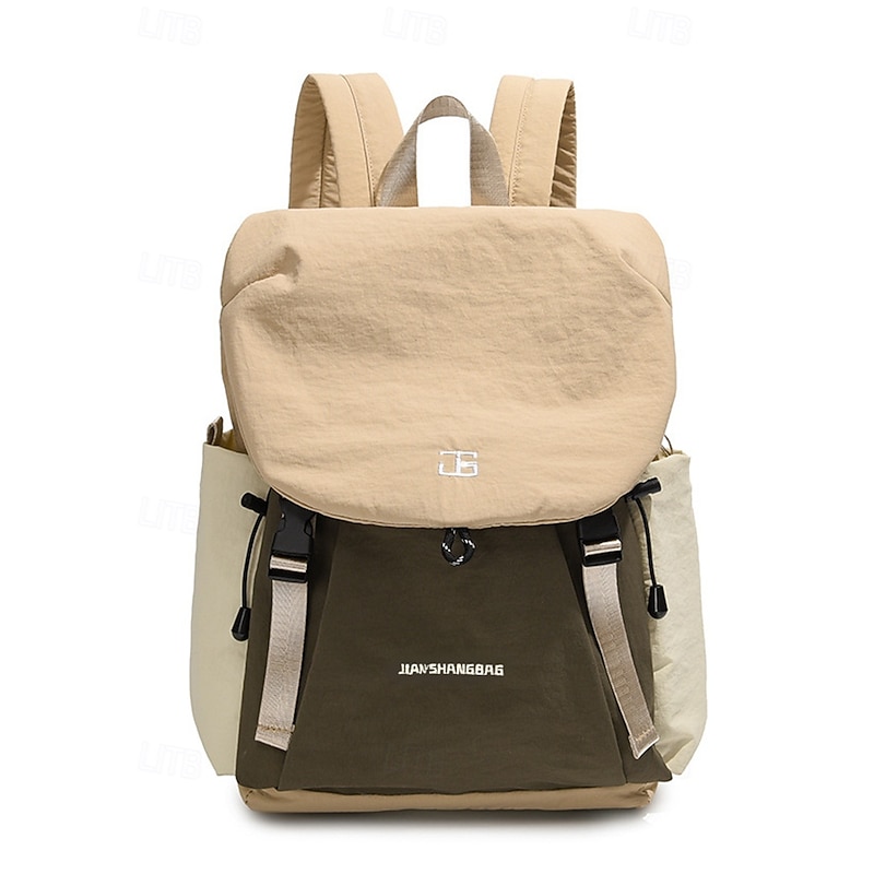 Unisex Waterproof Colorblock Backpack – Casual Outdoor School Bag with Large Capacity & Multi-Pocket Design for Teens & College Students4