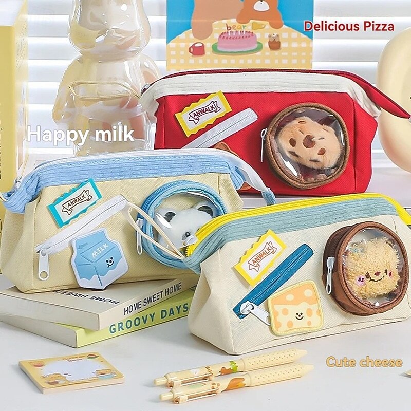 High Appearance And Large Capacity Stationery Box For Middle And High School Female Students Cute Pencil Stationery Bag2