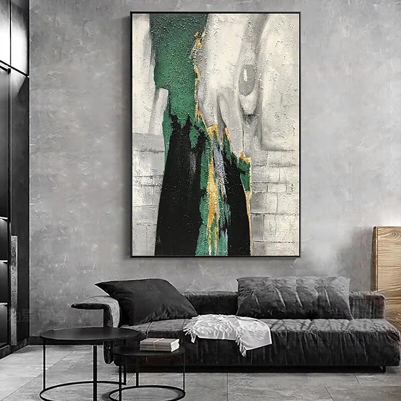 Hand-Painted Oil Paintings Canvas Wall Art Decoration Contemporary Abstract Texture  for Home Decor Rolled Frameless Unstretched Painting