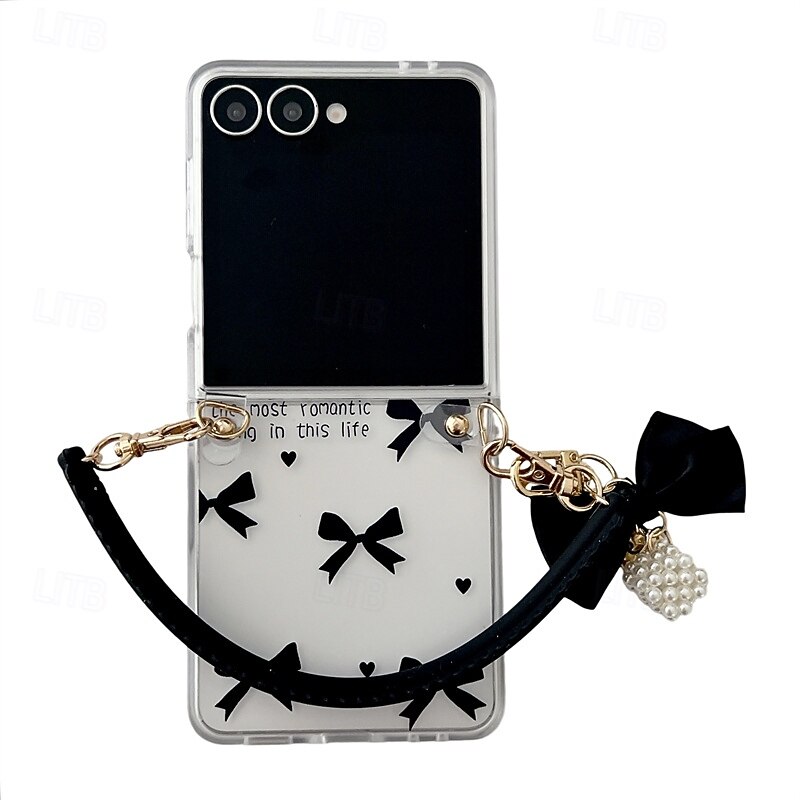 Phone Case For Samsung Galaxy Z Flip 7 Z Flip 6 Z Flip 5 Z Flip 4 Back Cover Shockproof Heart Butterfly Flower Floral PC3