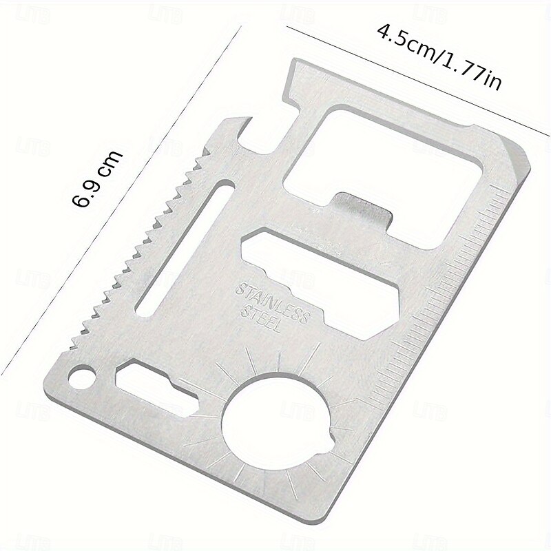 1pcs Pack 11in 1 Credit Card Multi-Tool- Multi-Tool Wallet Survival Tactical Tool with Knife, Bottle Opener and More- Dad Gift for Men3