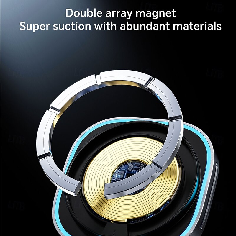 Qi2 15W Magnetic Car Phone Holder Wireless Charger Stand for IPhone 15 16 Pro Max Charging for Magsafe Car Charger LED INNOTREE3