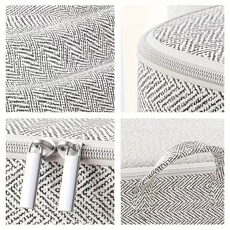 3pcs Storage Box Bins Set, 29.06 Gallon Large Capacity Rectangular Organizers with Double Zippers & Handles, Dustproof Clothes Blankets Storage for Moving, Travel, Underbed Use2