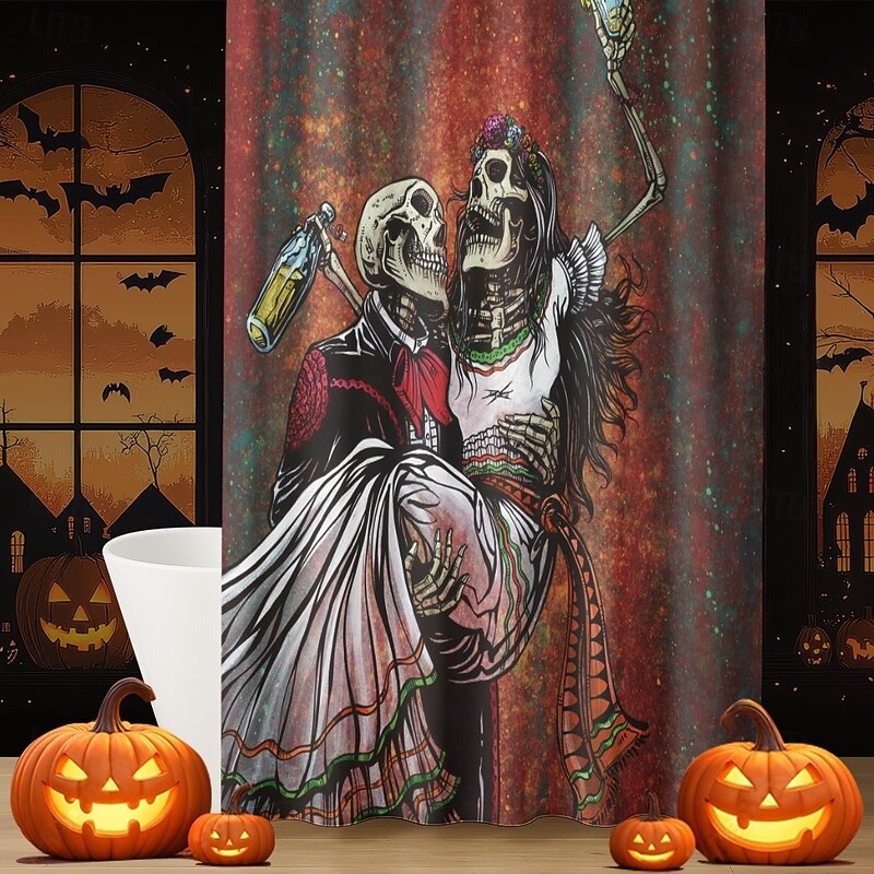 Bottoms Up by David Lozeau Halloween Shower Curtain with Hooks Polyester Washable Waterproof Pattern Bathroom Bathtub Decor4