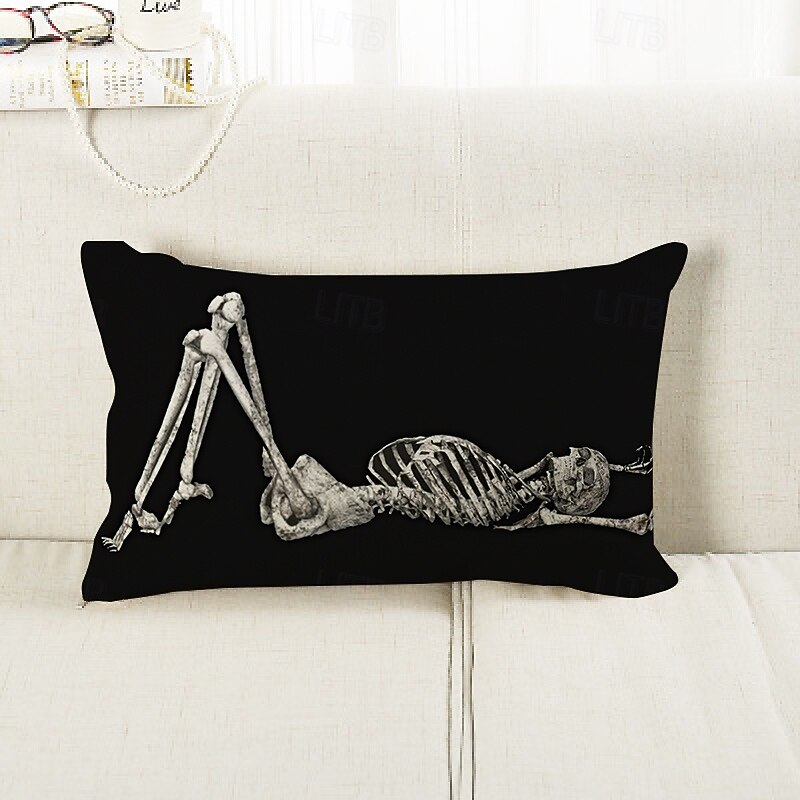 Halloween Decorative Lumbar  Pillows Cover 1PC Soft Square Cushion Case Pillowcase for Bedroom Livingroom Sofa Couch Chair2