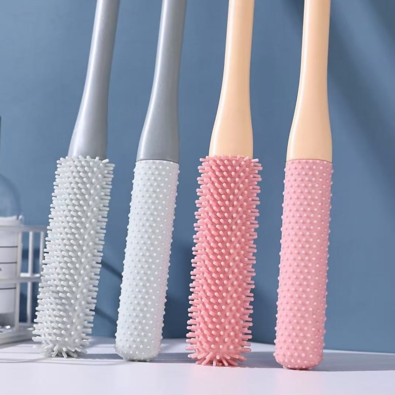 Toe Gap Cleaning Brush Set, 2-Pack Long Handle Shower Foot Brushes for Toes and Feet, Easy-to-Use Toe Cleaners and Lotion Applicators for Elderly Foot Hygiene and Daily Shower Use2