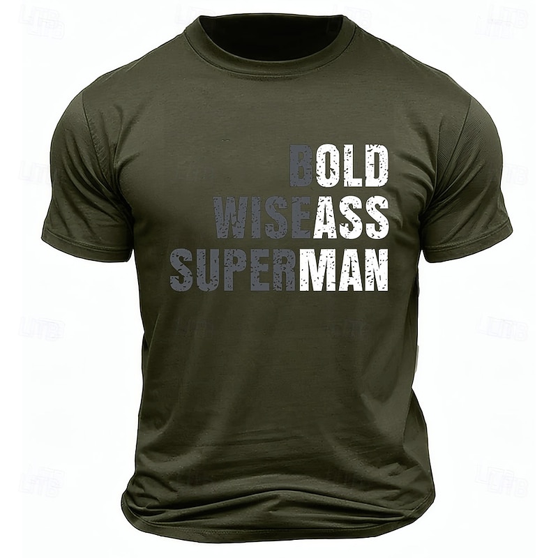 Men's Humorous Bold Wiseass Superman Graphic Tee