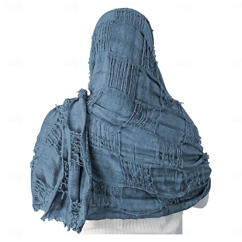 Retro Vintage Medieval Renaissance Scarf Hooded Shawls Viking Ranger Ripped Fancy Dress Men's Women's Unisex Viking Halloween Carnival Performance Party LARP Adults Shawl All Seasons3