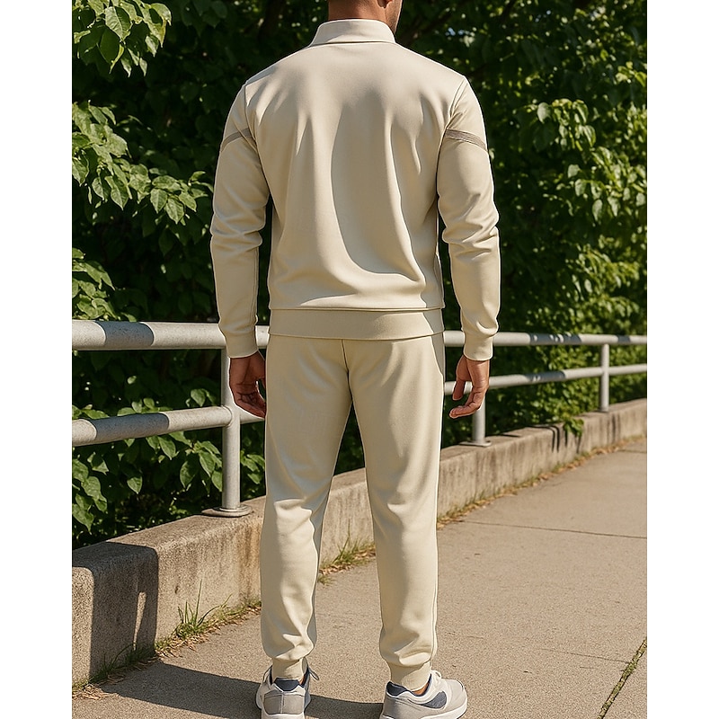 Women's Tracksuit Sweatpants Hooded Jacket Zipper Pocket Solid Colored Clothing Suit Fall & Winter Black Apricot Gym Training Running Windproof Long Sleeve Sport Activewear Micro-elastic Regular Fit2