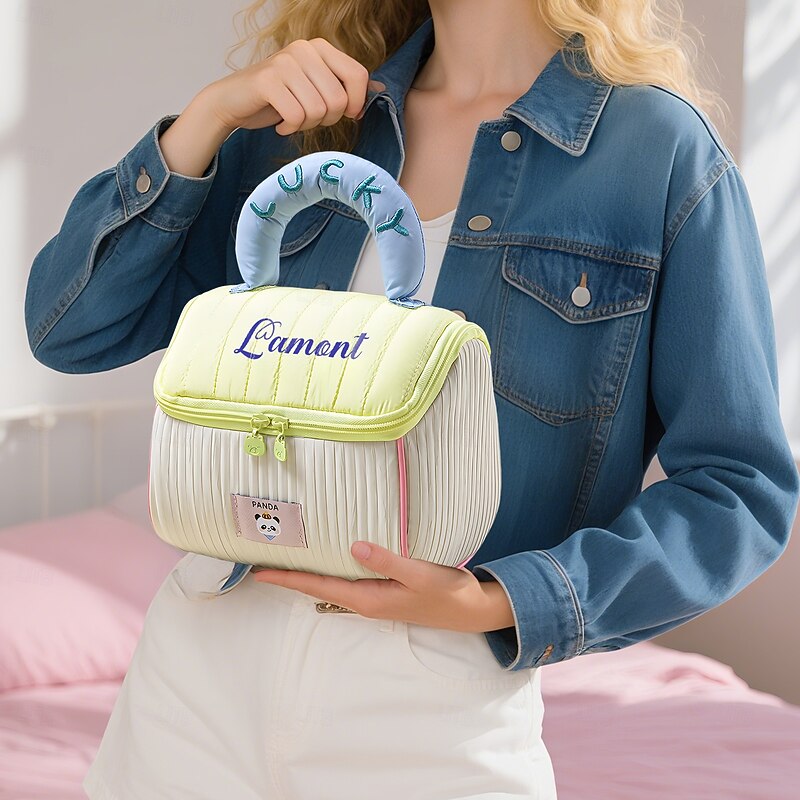 Personalized Name Makeup Bag with Customizable Font and Color, Unique Gift for Girlfriend, Wife, Mom – Perfect for Valentine's Day, Mother's Day, Christmas, Anniversary, Birthday, Warm and Thoughtful Present3