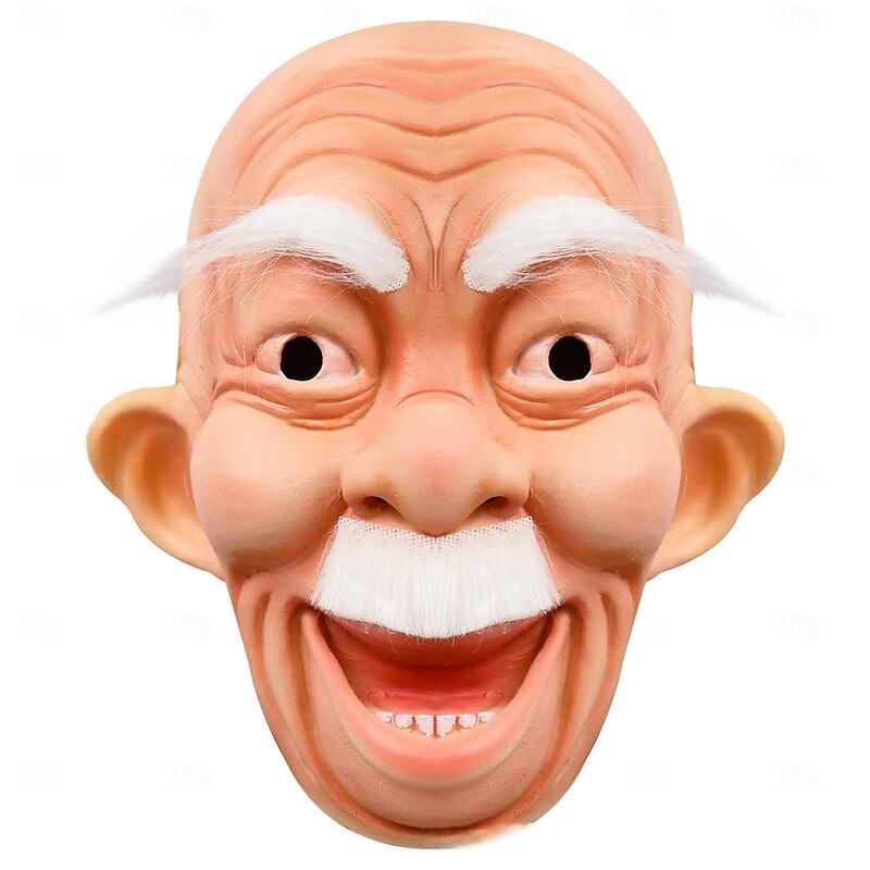 Halloween Old Man Mask For Adults Realistic Scary Costumes Latex Face Mask, Creepy Grandpa Full Head Mask for Halloween Party, Haunted House, Cosplay, Prank Props3