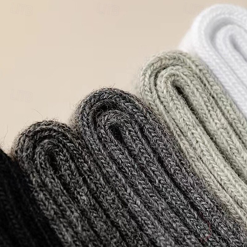 Men's 10 Pairs Multi Packs Socks Running Socks Casual Socks Black+White+Gray Black Color Letter Vacation Sports & Outdoor Daily Basic Medium Spring Fall Fashion Casual2