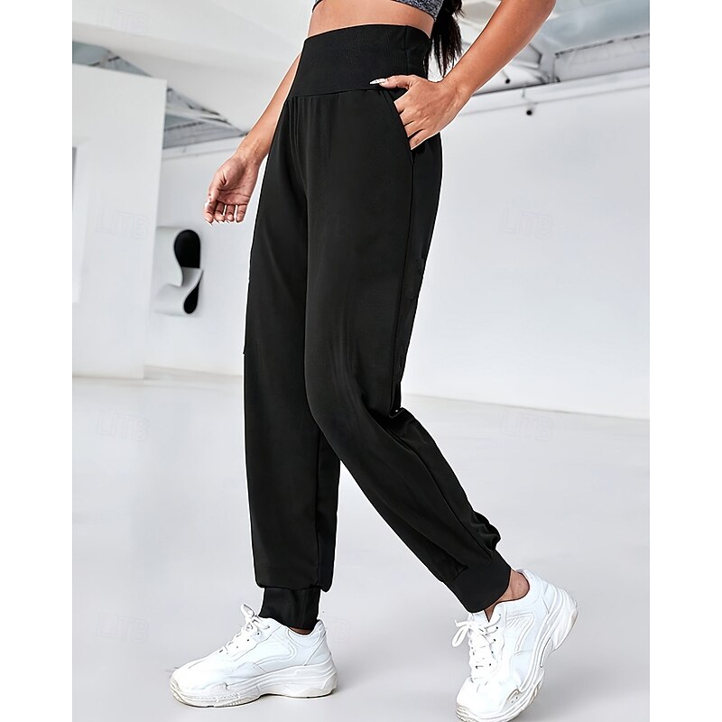 Women's Capri Leggings Yoga Leggings with Pockets Tummy Control High Waist Gym Athletic Pilates Bottoms Printing Black Dark Blue Fall Sports Activewear Tight Fit3