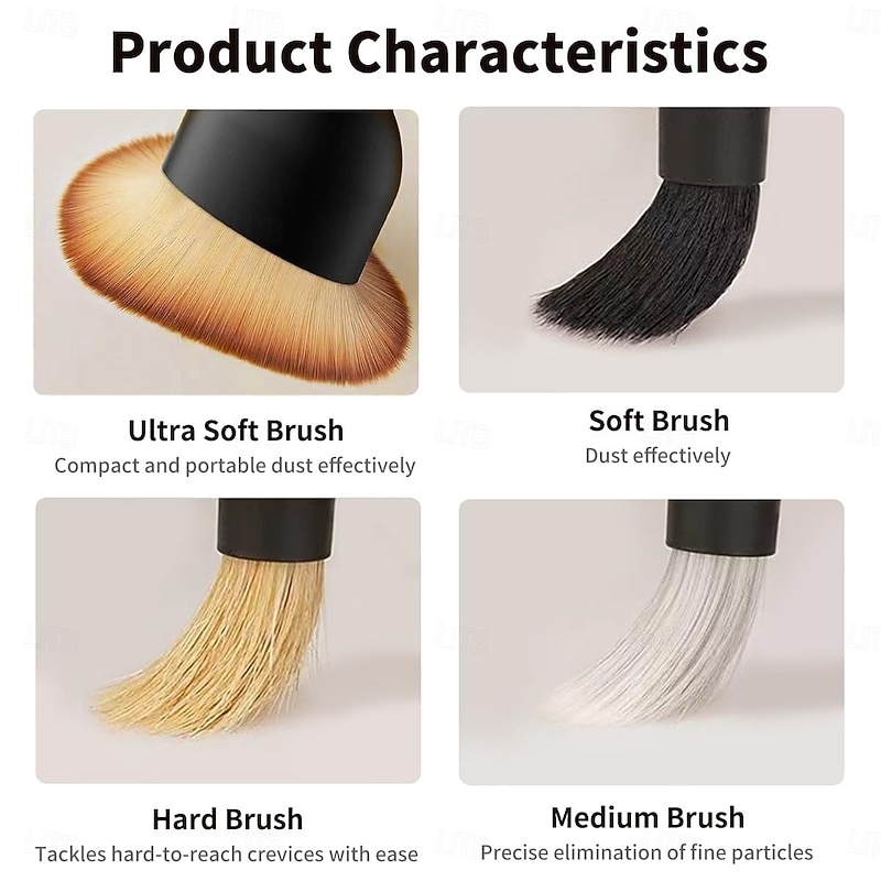 4 PCS Car Detailing Brush Set for Cleaning Interior or Exterior Boars Bristle Detailing Brushes Dusting Cleaning Supplies Tool for Emblem Air Vents Wheels Leather Upholstery Seat2