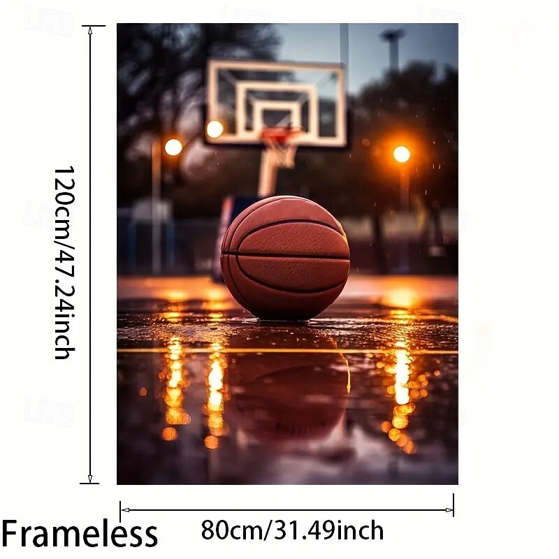 Modern Basketball Nostalgic Canvas Poster - Frameless Wall Art Suitable For Bedroom And Living Room Decoration2