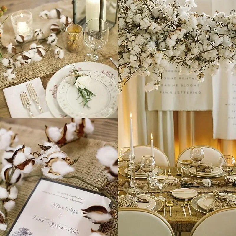 20 Bundles Artificial Stemmed Dried Flowers, Rustic Faux Plant Stems for Vase, Home Decor, Wreaths, and Christmas Decorations4