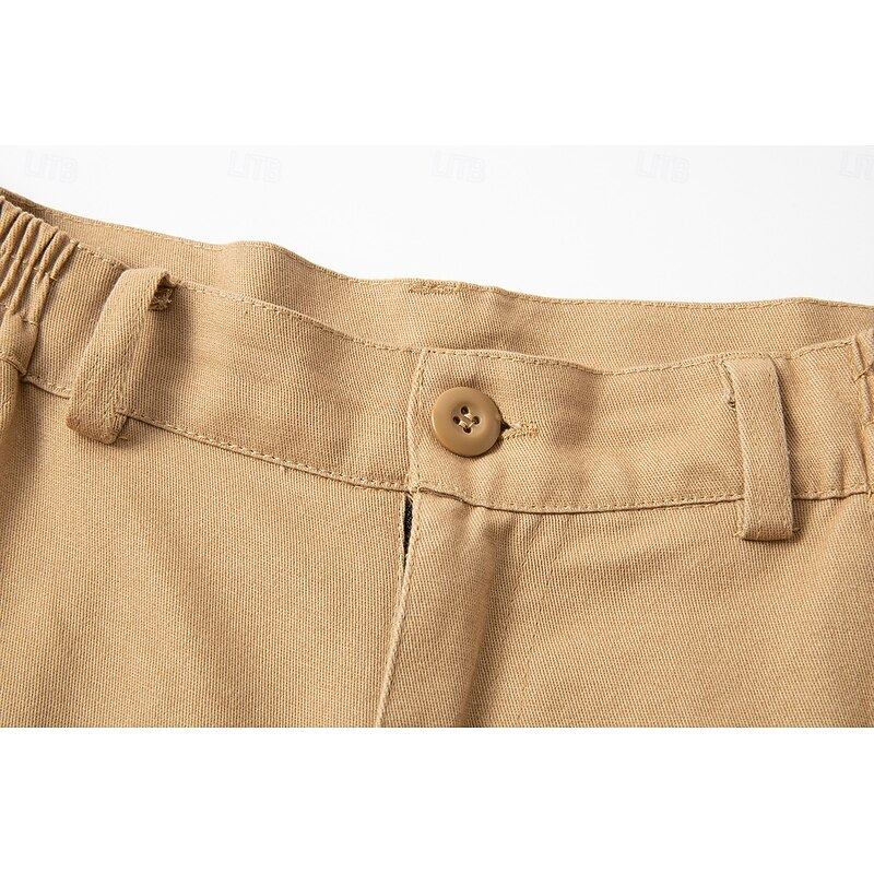 Men's Cargo Shorts Shorts Summer Shorts Multi Pocket Flap Pocket Plain Comfort Wearable Knee Length Outdoor Sport Daily Fashion Casual Green Khaki4