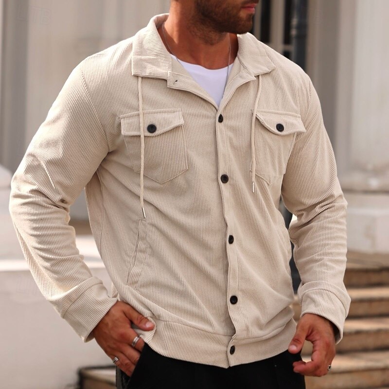 Men's Sweatshirt Black Dark Green Brown Khaki Gray Lapel Plain Pocket Front Pocket Sports & Outdoor Casual Daily Streetwear Cool Sportswear Fall Clothing Apparel Hoodies Sweatshirts