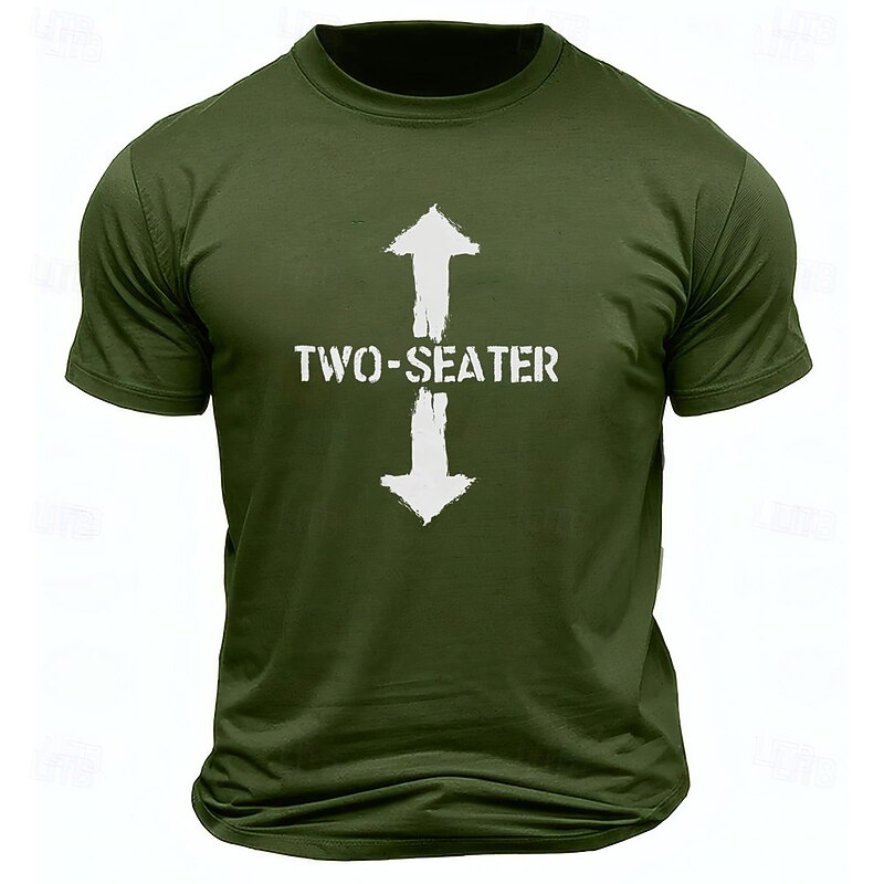 Men's T-Shirt Short Sleeve Funny Two-Seater Arrows Graphic2